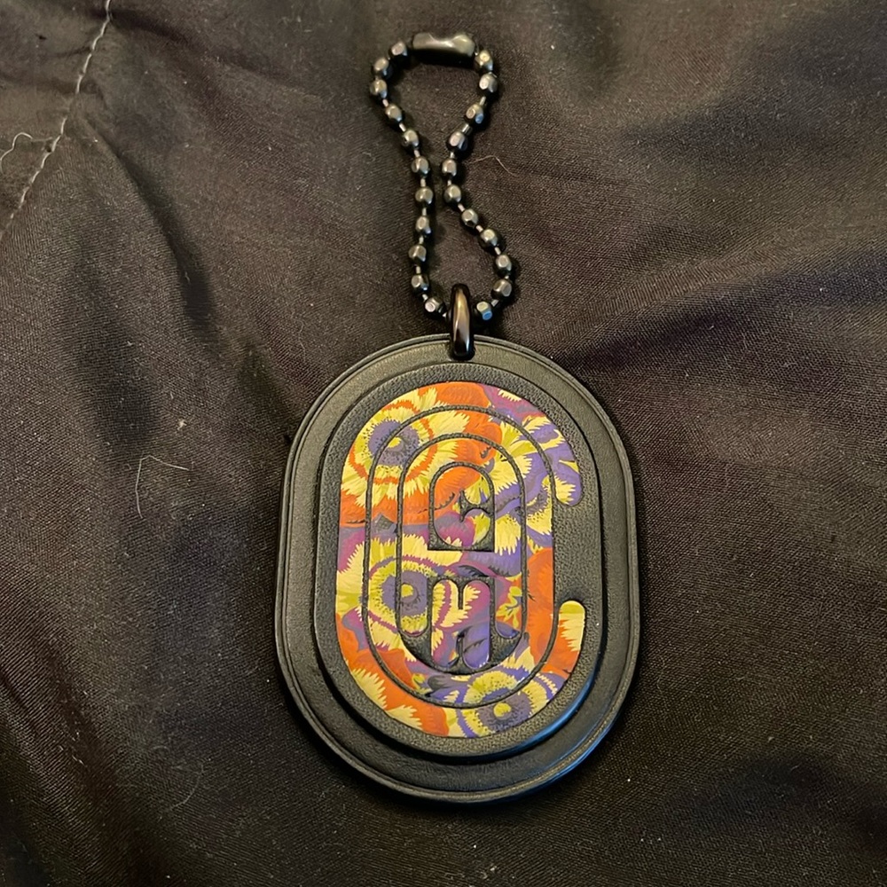 Coach x Kaffe Fasset keychain